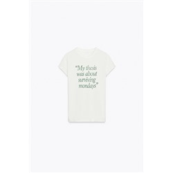 RUSTIC T-SHIRT WITH SLOGAN