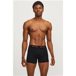 Jack & Jones Erkek Logolu Düz Renk 3'lü Boxeri Paketi - Marvin