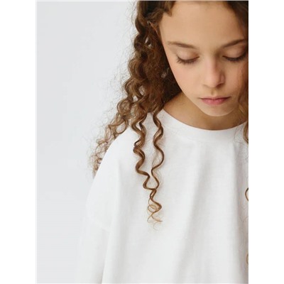 Хлопковый лонгслив для школы