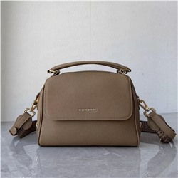 Женская кожаная сумка с короткой и со съемной длинной ручкой