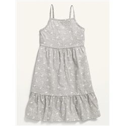 Printed Jersey-Knit Fit & Flare Cami Dress for Girls