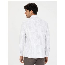 Haki Slim Fit Uzun Kollu Gömlek