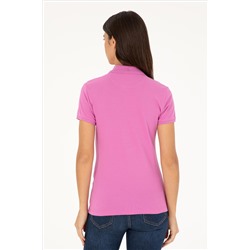 Kadın Pembe Basic Polo Yaka Tişört