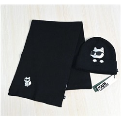 Теплая вязаная шапка, шарф и комплект из двух предметов КАР*Л! 😎