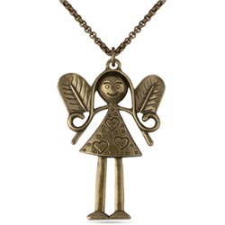 Кулон подружка 100см (покрытие бронза)