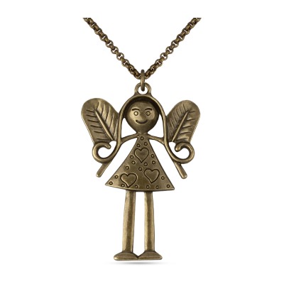 Кулон подружка 100см (покрытие бронза)