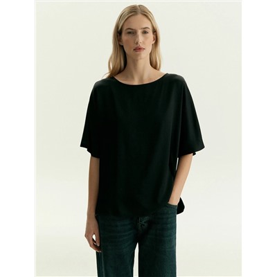 Блузка с коротким рукавом из вискозы, B3248/algo