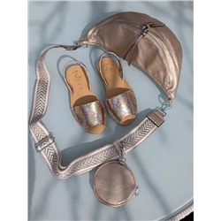 КОМБО - Босоножки - абаркасы от AB.Zapatos · 3207 · LIRIOS + PELLE- PAOLO Bags 397 Platino АКЦИЯ