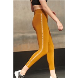 Коричневые леггинсы Dan с высокой посадкой 7/8