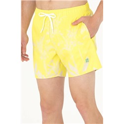 Erkek Neon Sarı Deniz Şortu