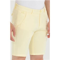 Erkek Açık Sarı Dokuma Şort