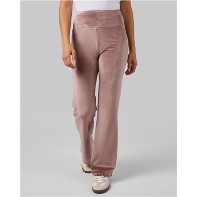 WOMEN'S HIGH-WAIST SOFT VELOUR FLARE PANT