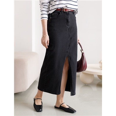 Джинсовая юбка из плотной эластичной джинсы 13OZ.