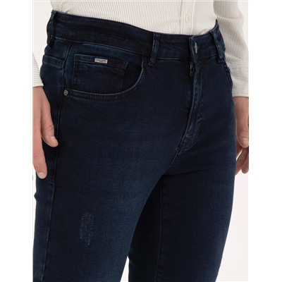 Koyu Lacivert Slim Fit Jean Pantolon