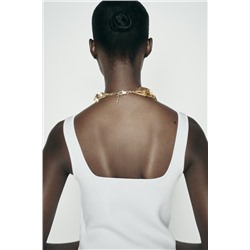 FEW ITEMS LEFT / FROM 24.07 TO 10.01 PLAIN KNIT CROP TOP