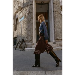 BLOCK HEEL KNEE-HIGH BOOTS