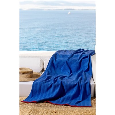 Fasseur %100 Pamuk Plaj Havlusu - Mavi - 70x150 cm