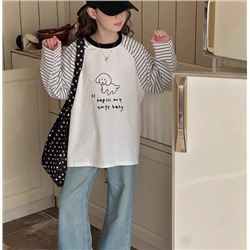 Лонгслив для девочек 100% хлопок