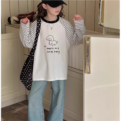 Лонгслив для девочек 100% хлопок