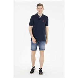 Erkek Koyu Lacivert Basic Polo Yaka Tişört