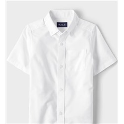 Kids Uniform Oxford Button Down Shirt - white BIG KID