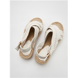 Espadrilles mit Obermaterial aus Leder