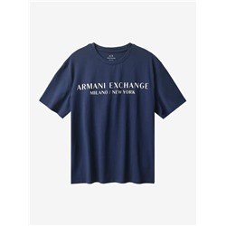 Мужская свободная футболка с печатным принтом на груди  АРМАН*И