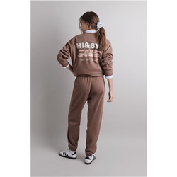 Pantalón jogger felpa algodón marrón
