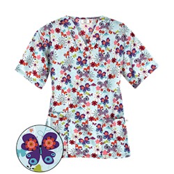 Happy Scrubs® Oh Happy Day Amazing Aqua Scrub Top