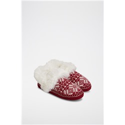 Zapatillas de casa forradas Burdeos