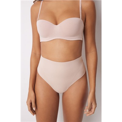Tanga alta reductor y push up nude
