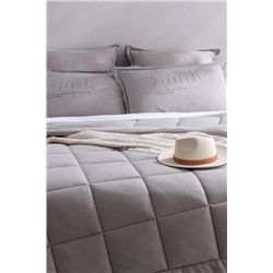Bobigny Tek Kişilik SuperSoft Comforter Set - Gri