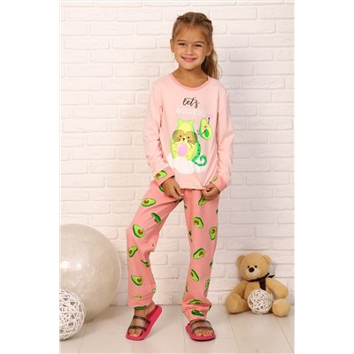 Пижама с брюками Кошка авокадо дл. рукав НАТАЛИ #881444
