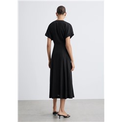 Vestido evasé botones