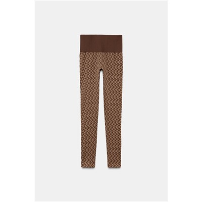 JACQUARD SEAMLESS THERMOLITE® CORE SKI COLLECTION THERMAL LEGGINGS