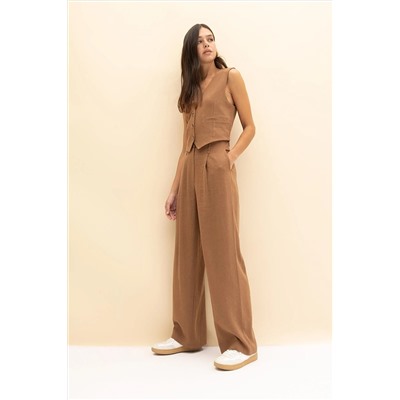 Defacto Wide Leg Keten Karışımlı Pantolon Z5533AZ23SM