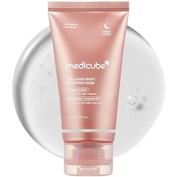 medicube PDRN Caffeine Overnight Wrapping Peel Off Facial Mask | Firming, Depuffing & Hydration | Salmon DNA + Caffeine + Collagen For Refined, Glass Skin & Face Contour Support | Korean Skin Care