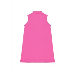 Kız Çocuk Pembe Kolsuz Örme Elbise
