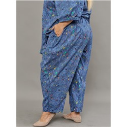 Костюм женский с брюками больших размеров (К-01 клякса)