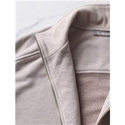 Бомбер среднего объема на молнии из петельчатого футера двухнитки с эластаном