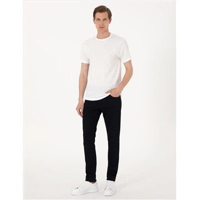 Koyu Lacivert Slim Fit Jean Pantolon