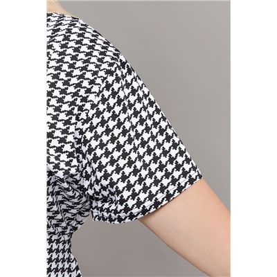 Халат домашний на молнии больших размеров Х-01 гусиная лапка