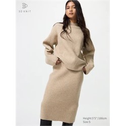 3D Knit Seamless Soufflé Yarn Skirt