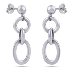 Серьги (покрытие матовый родий), Есть комплект