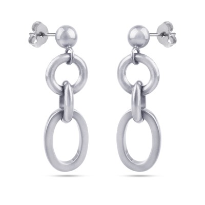 Серьги (покрытие матовый родий), Есть комплект