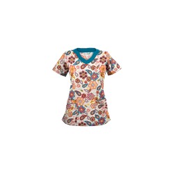 UA Flower Child Sand Print Scrub Top