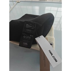 Шапка с металлизированной вышивкой в ​​виде головы мультяшного персонажа KARL LAGERFEL*D