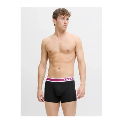 Jack & Jones J&J JACEASTON Erkek Siyah Logolu 3'lü Boxer Set