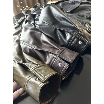 Женская кожаная куртка в ретро стиле ЗАР*А