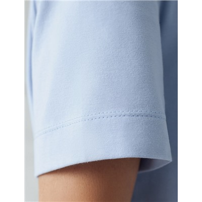 Футболка с принтом свободная эластичная из премиального хлопка